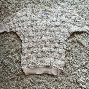 Vintage Floral Crochet Short Sleeve Sweater Boho Festival Grandmacore Farmcore